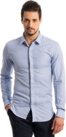 Specimen Men's Houndstooth Formal Blue Shirt