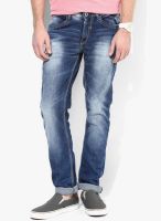 Spykar Blue Mid Rise Skinny Fit Jeans