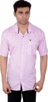 Studio Nexx Men's Checkered Casual Pink Shirt