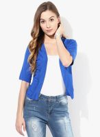 Style Quotient Blue Solid Shrug