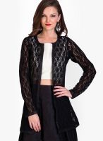 Sugar Her Black Embroidered Shrug