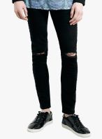 TOPMAN Black Low Rise Skinny Fit Jeans