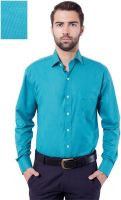 Tag & Trend Men's Solid Formal Green Shirt