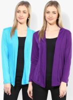Ten On Ten Pack of 2 Multicoloured Solid Shrug