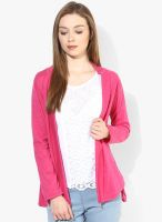 Ten On Ten Pink Solid Shrug