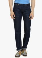 Thisrupt Navy Blue Low Rise Slim Fit Jeans
