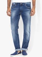 Turtle Blue Mid Rise Slim Fit Jeans