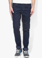 United Colors of Benetton Blue Solid Slim Fit Jeans
