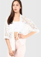 Vero Moda WHITE SOLID SHRUG