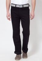 Wrangler Black Solid Regular Fit Jeans (Texas)