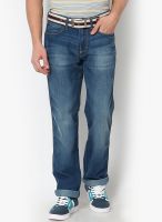 Wrangler Blue Washed Slim Fit Jeans (Millard)