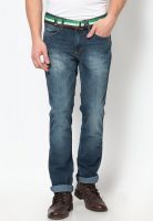 Wrangler Blue Washed Regular Fit Jeans (Millard)