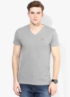 Wrangler Grey V Neck T-Shirt