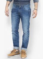 Wrangler Blue Washed Regular Fit Jeans (Rockville)