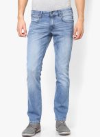 Wrangler Light Blue Washed Slim Fit Jeans (Rockville)