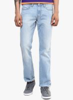 Wrangler Light Blue Washed Regular Fit Jeans (Millard)