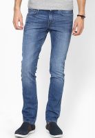 Wrangler Light Blue Washed Slim Fit Jeans (Skanders)