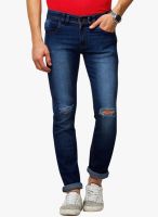 Yepme Blue Mid Rise Slim Fit Jeans