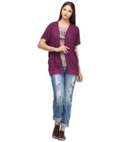 Nineteen Purple Printed Shrug Nineteen Purple Printed Shrug