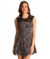 Prettysecrets Gray Poly Georgette A Line Dress