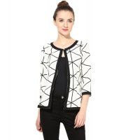 The Vanca Black and White Woollen Shrugs