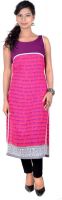 Vivaa Party Printed Women's Kurti(Pink)