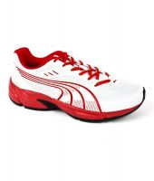Puma Atom White And Red Running Shoes