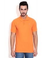 American Swan Orange Polos Neck T-Shirt