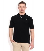 Cat Black Cotton Polo T-Shirts T-Shirts