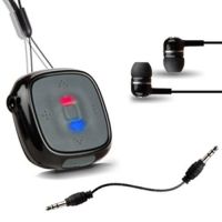 Amkette Trubeats Clip On Ultra Portable Bluetooth In-the-Ear Headphone with Mic